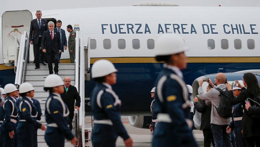 Presidente Piñera llegó a Lima para participar del encuentro de la Alianza del Pacífico