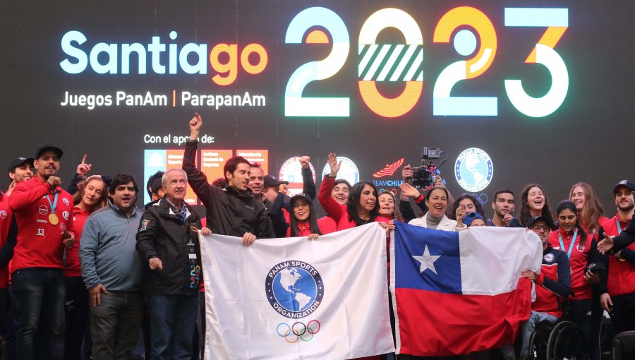 Chile presentó la bandera panamericana en el vamos a los Juegos "Santiago 2023"