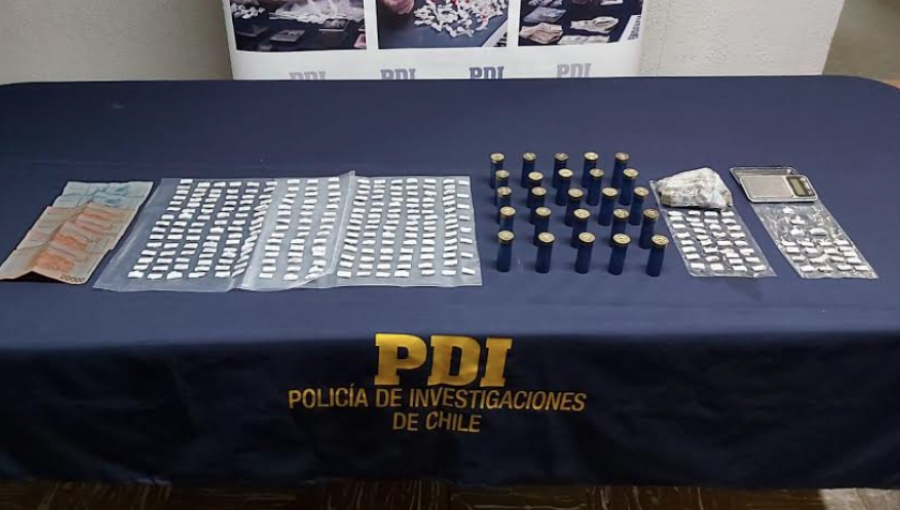 PDI detuvo a tres personas e incautó droga y armamento en Quillota
