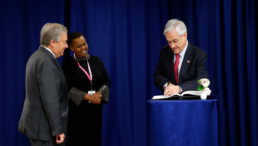 Presidente Piñera y secretario General de la ONU abordaron la COP25 que se realizará en Chile