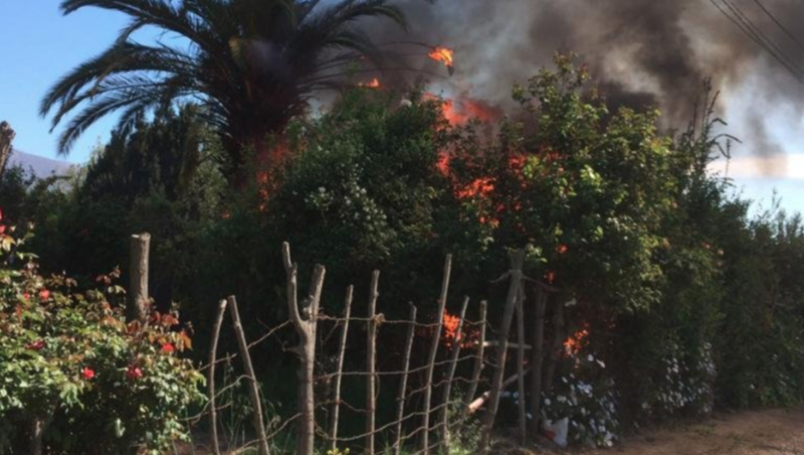 Cuatro casas resultaron afectadas por incendio estructural en Putaendo