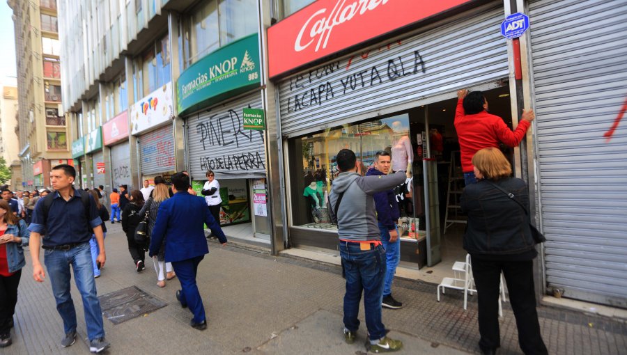 Conapyme: 40 mil locales han sido afectados por el vandalismo en Chile