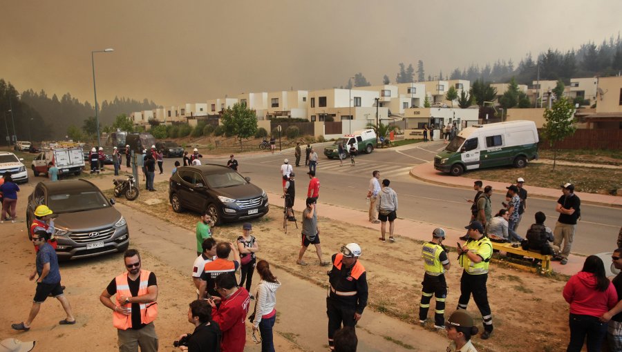 Incendio fuera de control en Curauma: Se amplía evacuación preventiva a más condominios y casas