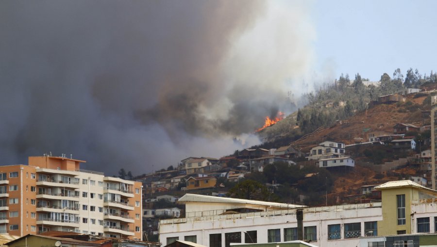 Al menos 3 casas sufren daños tras nuevo incendio en cerro de Valparaíso