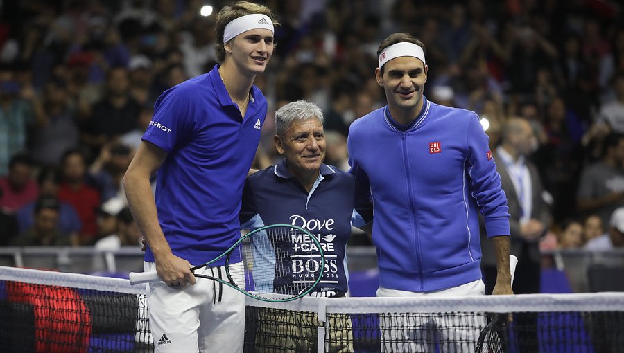 Roger Federer derrotó a Alexander Zverev en una exhibición de lujo en Chile