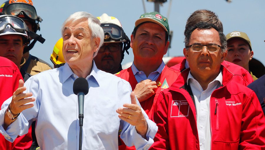 Piñera por incendios forestales en el país: "Les quiero pedir a todos mis compatriotas que nos ayuden"