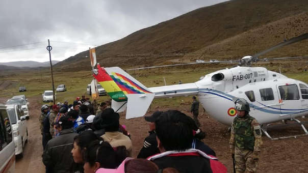 Evo Morales dice estar "convencido" que falla del 4 de noviembre en su helicóptero "fue un atentado"