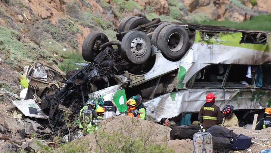 Revelan identidades de las 21 víctimas fatales del accidente de bus en Taltal