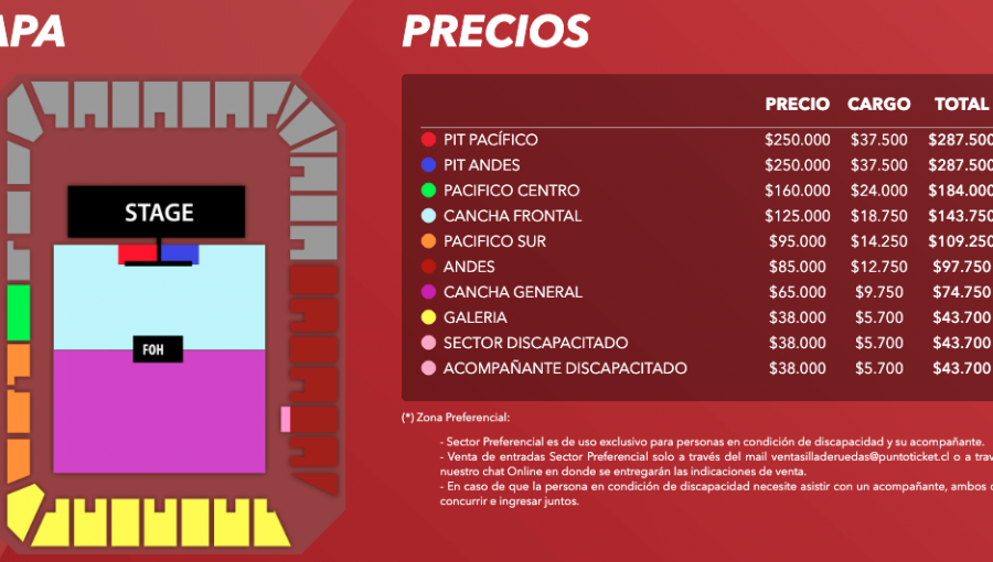 Show de Maroon 5 en Chile cambia escenario y precio de las entradas