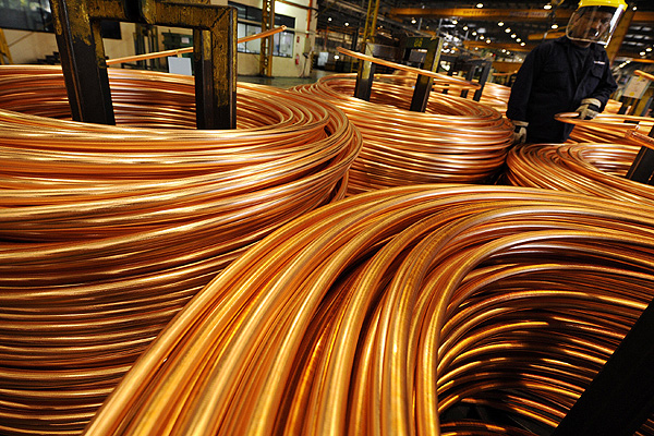 El precio del cobre registró una fuerte caída tras cuatro días consecutivos operando al alza