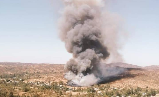 Declaran Alerta Roja para la comuna de Litueche por incendio forestal cercano a sectores habitados