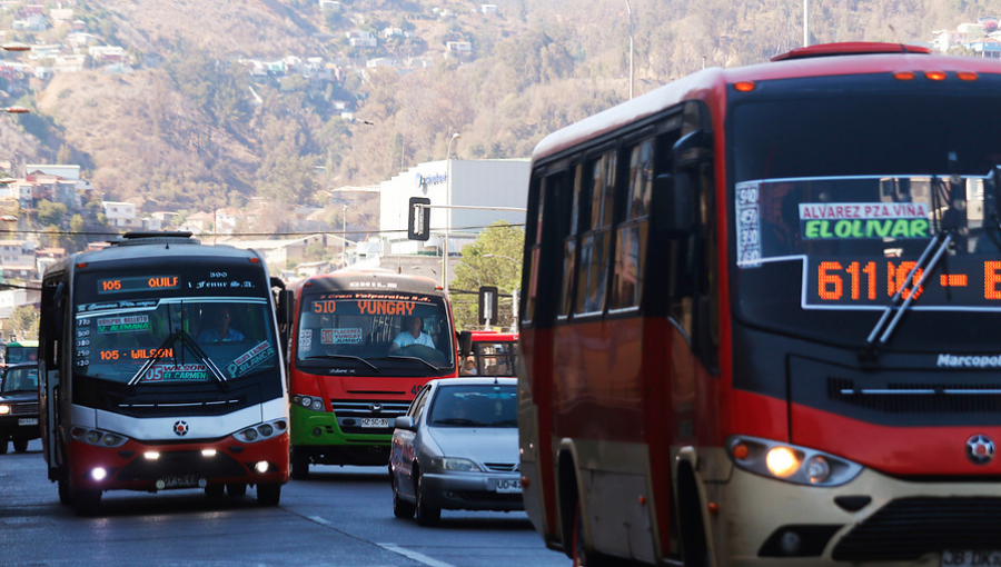 Microbuseros calificaron como un éxito el paro del transporte público en el Gran Valparaíso