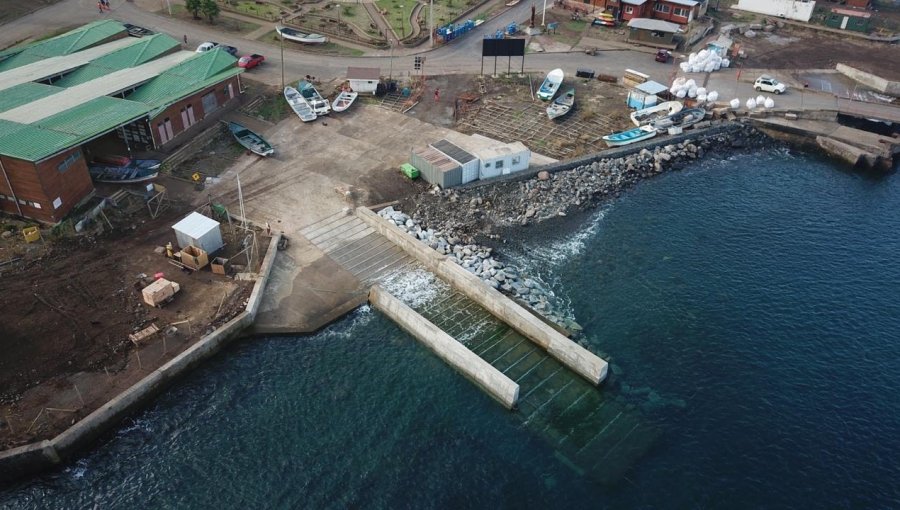 Obras en rampa de pescadores de Juan Fernández registra un 72% de avance