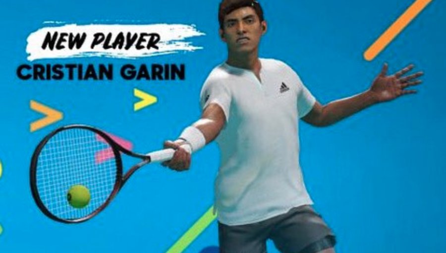 Cristian Garin fue incluido en el videojuego «AO Tennis 2»