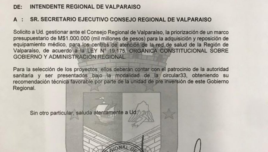 Core de Valparaíso aprueba destinar $1.000 millones para comprar equipamiento médico ante propagación del Covid-19