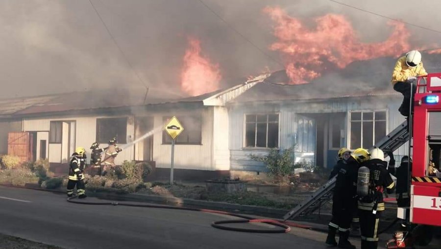 12 viviendas destruidas y 30 hectáreas consumidas deja incendio en Arauco