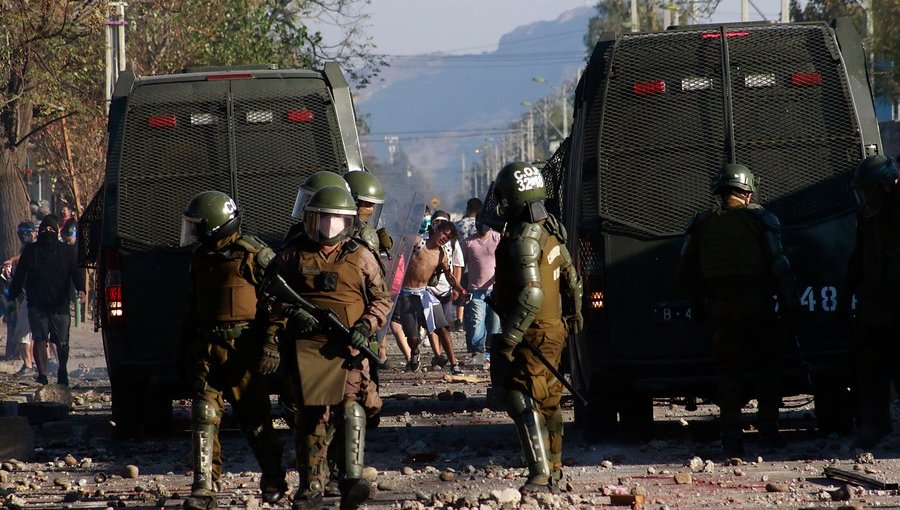 Ocho detenidos dejó protesta de vecinos de la comuna de El Bosque