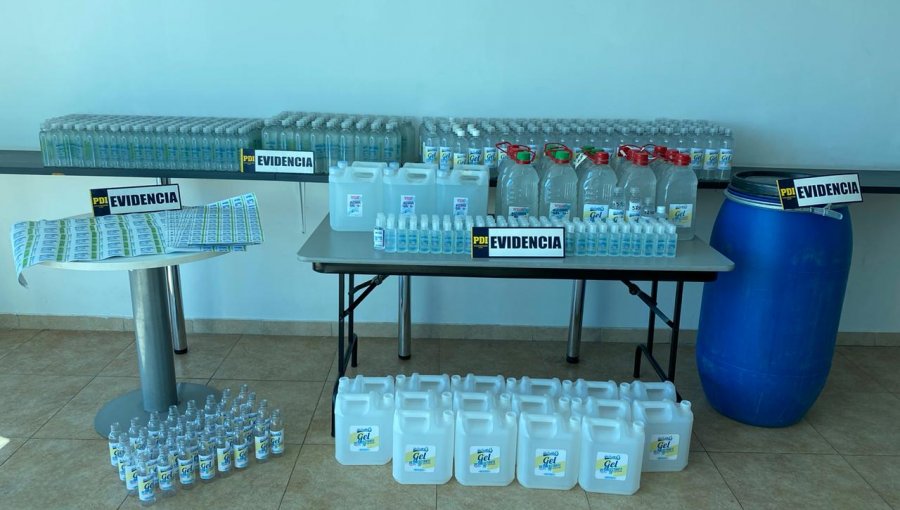 PDI incautó 321 litros de alcohol gel ilegal en el centro de Valparaíso
