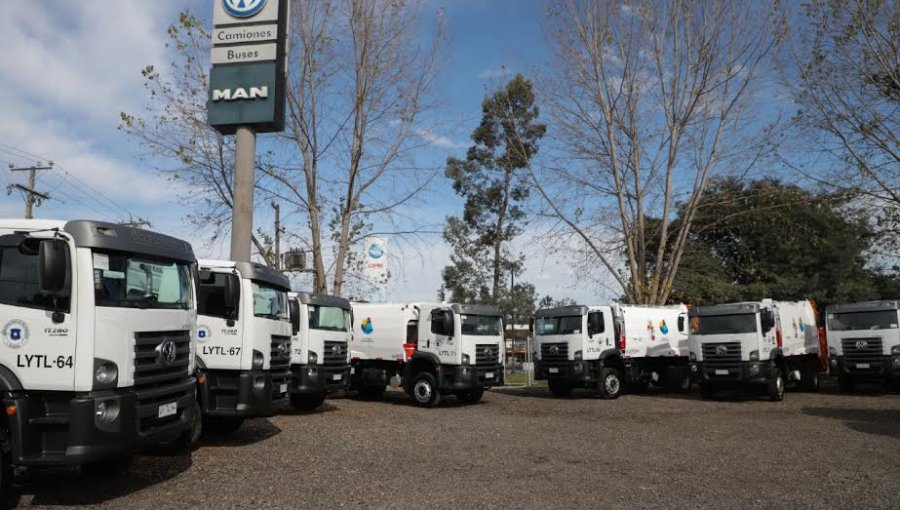 10 nuevos camiones recolectores llegan a reforzar los servicios de aseo del Municipio de Valparaíso