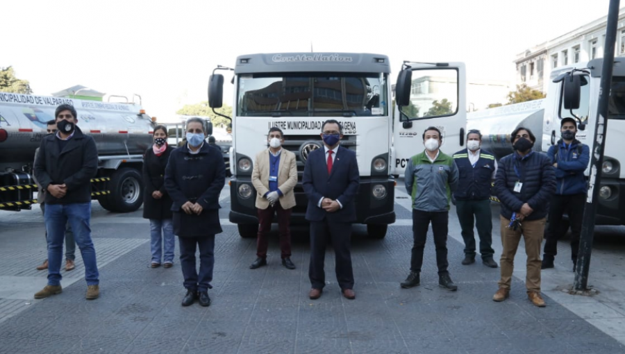 Valparaíso, Cartagena, El Tabo y San Felipe cuentan con nuevos camiones aljibe para combatir la sequía