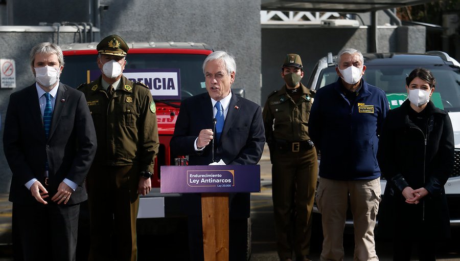 Presidente Piñera anunció proyecto que endurece las sanciones contra el narcotráfico