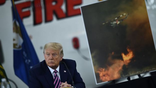 Donald Trump negó que el aumento de la gravedad de los incendios en Estados Unidos se deba al cambio climático