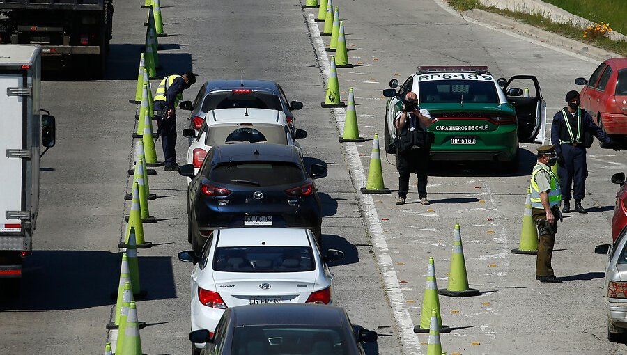 Más de 3.400 vehículos ingresaron a la región de Valparaíso previo al inicio de los cordones sanitarios por Fiestas Patrias