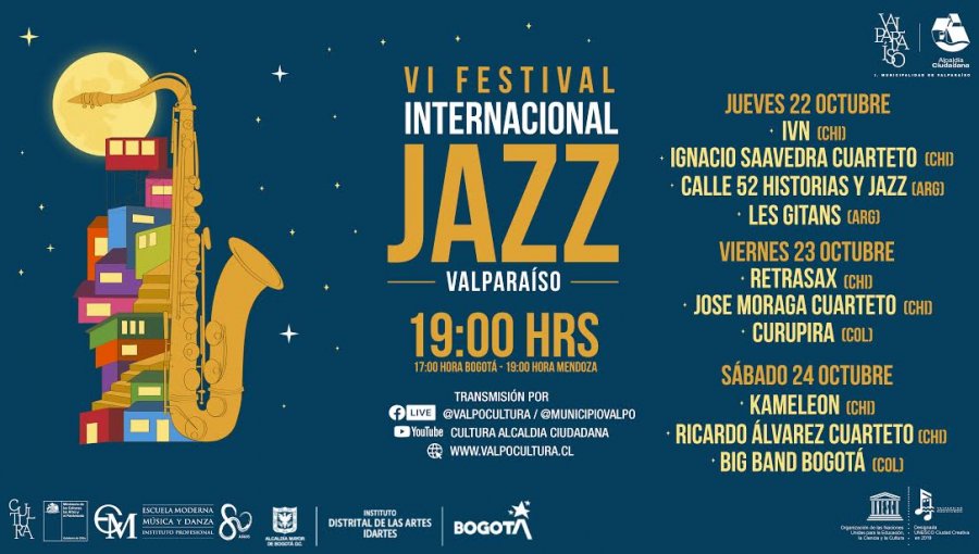 Festival de Jazz de Valparaíso tendrá versión online con Bogotá como invitada de honor