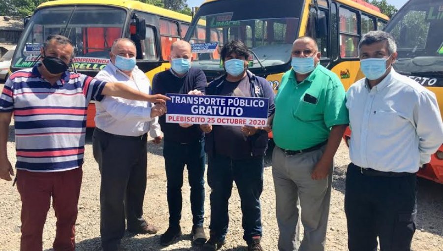 Microbuseros anuncian recorridos gratuitos para el día del Plebiscito en Limache