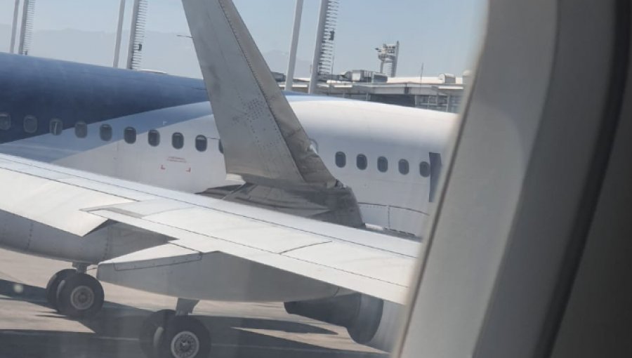 Dos aviones chocaron en la losa del aeropuerto de Santiago: no hubo lesionados