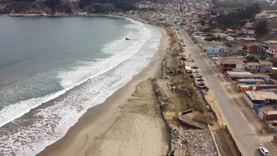 A fines de septiembre deberían finalizar las obras de conservación del borde costero de Ventanas