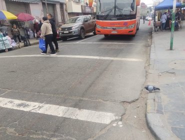 Implementan plan de desvío por cierre de la calle Rawson de Valparaíso