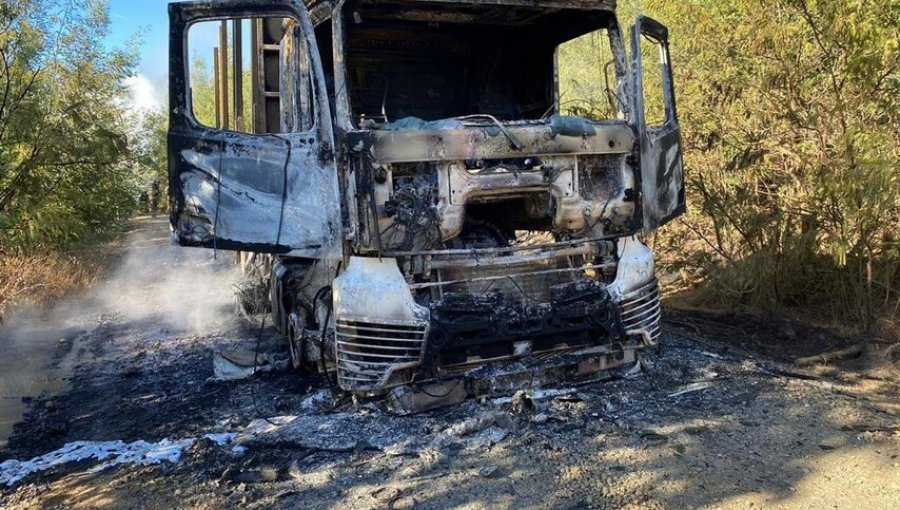 Grupo de encapuchados armados queman al menos 15 camiones en Lautaro